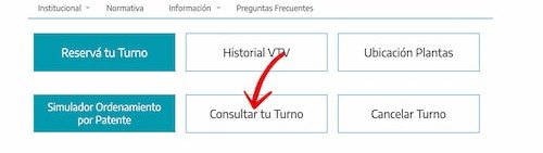 cambiar turno VTV Lanús